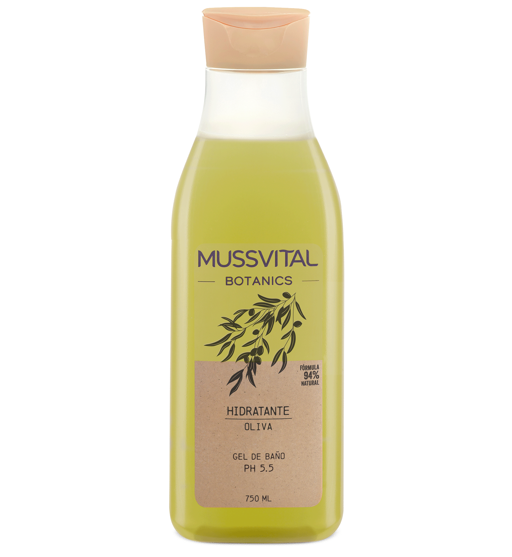 MUSSVITAL BOTANICS GEL BAÑO OLIVA 750ML