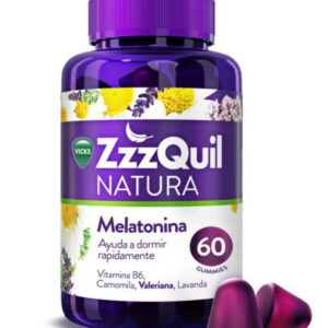 ZZZQUIL NATURA MELATONINA SABOR FRUTOS DEL BOSQUE 60 GOMINOLAS