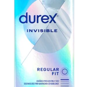 DUREX PRESERVATIVO INVISIBLE REGULAR FIT 12 UNIDADES
